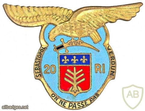 FRANCE 20th Infantry Regiment pocket badge img24015