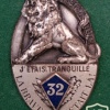 FRANCE 32nd Infantry Regiment pocket badge, type 3