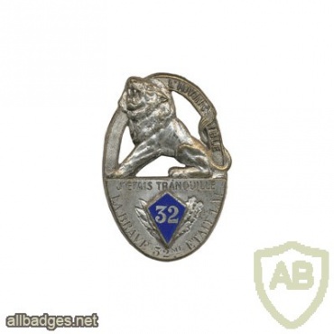 FRANCE 32nd Infantry Regiment pocket badge img24048