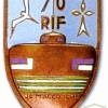 FRANCE 70th Infantry fortress Regiment pocket badge