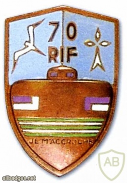 FRANCE 70th Infantry fortress Regiment pocket badge img24673