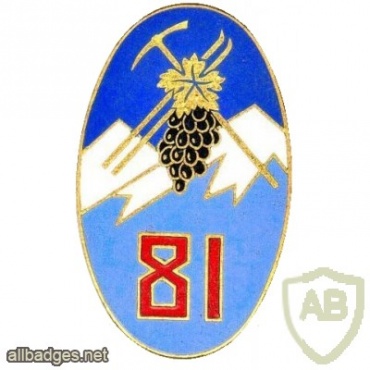 FRANCE 81st Alpine Infantry Regiment pocket badge img24790