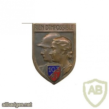 FRANCE 103rd Infantry Regiment pocket badge img25130