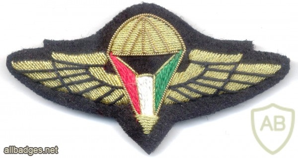 KUWAIT Parachutist qualification wings, bullion img25156