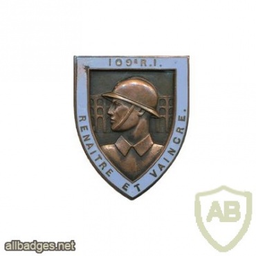 FRANCE 109th Infantry Regiment pocket badge img25150