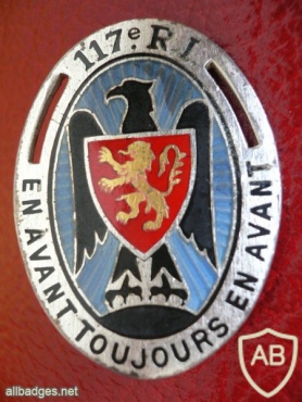 FRANCE 117th Infantry Regiment pocket badge img25196