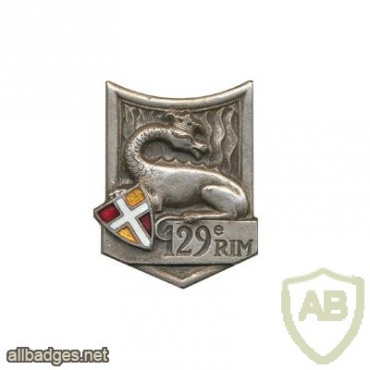 FRANCE 129th Motorised Infantry Regiment pocket badge img25223