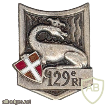 FRANCE 129th Infantry Regiment pocket badge img25222