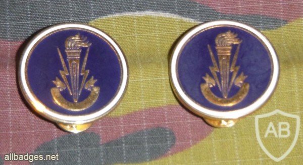 Belgium Army transmission troops collar badge img25376