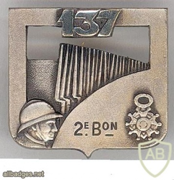 FRANCE 137th Infantry Regiment, 2nd Battalion pocket badge img25447