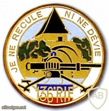 FRANCE 136th Infantry Fortress Regiment pocket badge img25446