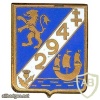 FRANCE 294th Infantry Regiment pocket badge