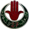 French Army 27th Algerian Tirailleurs Regiment pocket badge