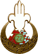 French Army 22nd Algerian Tirailleurs Regiment pocket badge img25841