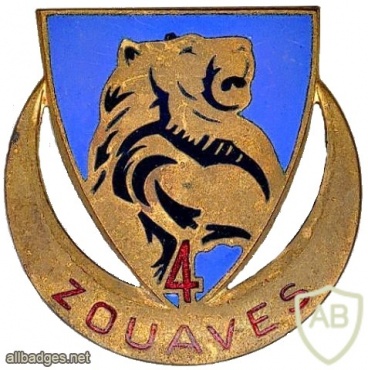 French Army 4th Zouave Regiment pocket badge, type 2 img25895