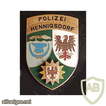Germany Brandenburg State Police - police station Henningsdorf pocket badge img26851