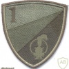 SLOVENIA Armed Forces 1st Brigade (Infantry) sleeve patch, type- 4, subdued, velcro