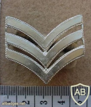 Rhodesian Prisons Sergeant rank badge, Summer dress, silver img27169