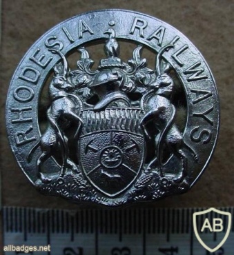 Rhodesia Railways cap badge, voided img27167