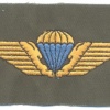 DENMARK Army Basic parachute wings, gold on olive green cloth
