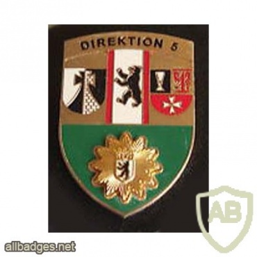 Germany Berlin State Police - directorate 5 general pocket badge img27272