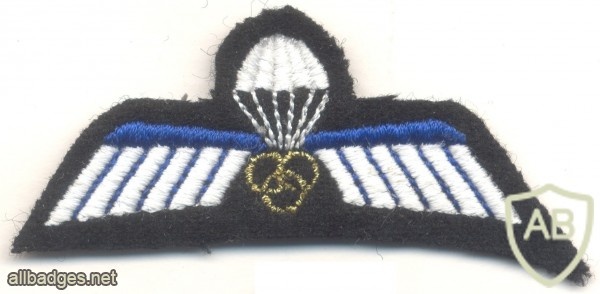 NETHERLANDS Army DT 2000 Parachute Dispatcher/ Instructor wings, mess dress, full color img27348