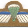 NETHERLANDS Airborne Parachutist B Brevet (Basic) wings, 1950s, metal thread img27351