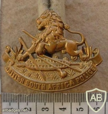 Rhodesian British South Africa Police helmet badge img27405