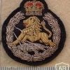 Rhodesian British South Africa Police Officers cap badge, Queens Crown
