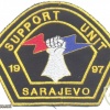 NATO Stabilization Force (SFOR) Support Unit patch, Sarajevo Bosnia 1997