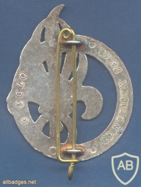 1st Foreign Regiment cap badge, silver img27935