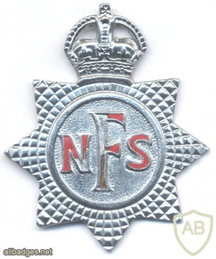 UK British WW2 National Fire Service (NFS) cap badge img27936
