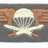 FINLAND Parachutist qualification jump wings, 3rd Class, cloth img29194