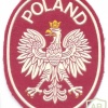 POLAND Army National Coat of Arms sleeve patch for international missions, since 1996