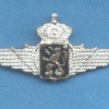 BELGIUM Air Force flight hat / beret badge, silver for NCOs