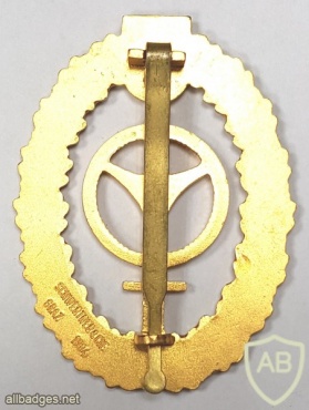 AUSTRIA Army (Bundesheer) - Military Driving Instructor qualification badge, Gold Class, M1968, hallmarked img31265