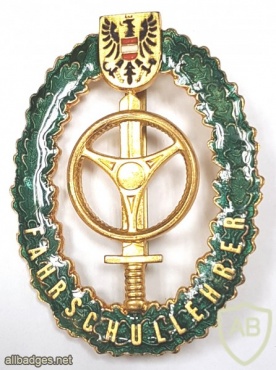 AUSTRIA Army (Bundesheer) - Military Driving Instructor qualification badge, Gold Class, M1968, hallmarked img31266
