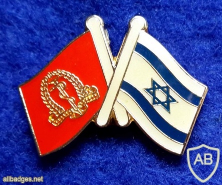 The flag of the Medical Corps and the flag of Israel img31547