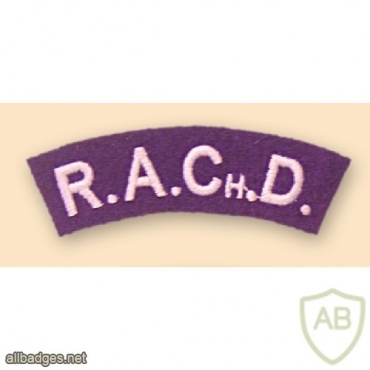 Chaplains Dept.  'R.A.Ch.D'  titles img33092