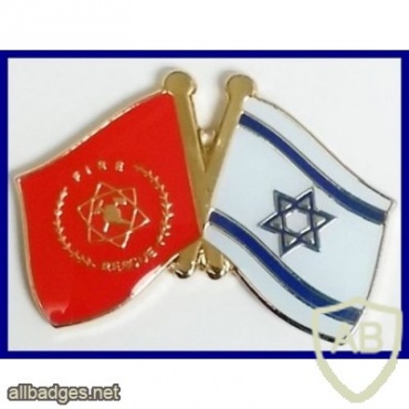 The flag of israel and the flag of fire and rescue img33324