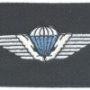 DENMARK Army Basic parachute wings, silver on dark blue cloth