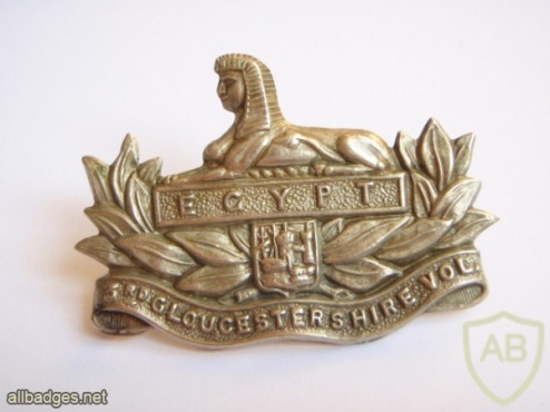 UK 3rd Volunteer Battalion Gloucestershire Regiment, front cap badge img34189