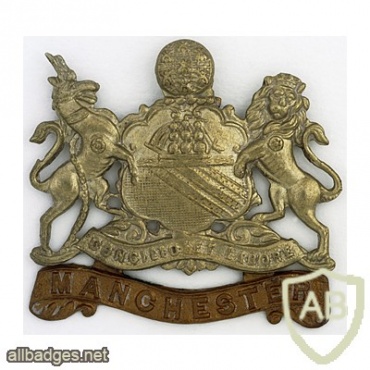 UK Manchester regiment cap badge, 1st type img34224