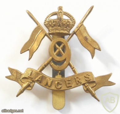 9th Queen's Royal Lancers cap badge WWI img34259