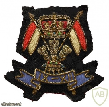 9th/12th Royal Lancers cap badge, officer bullion img34279