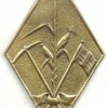 CENTRAL AFRICAN REPUBLIC Army cap beret badge, gold, 1980s