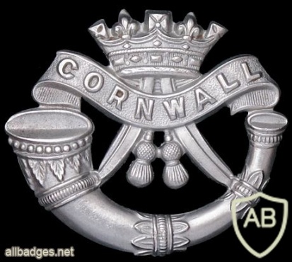 Duke of Cornwall's light infantry cap badge, nickel, probably fake img34597