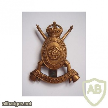 Hampshire Yeomanry (Carabiniers) cap badge, King's crown img34735