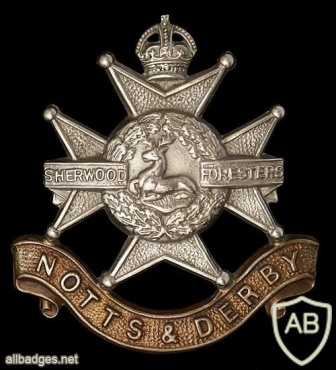 Sherwood Foresters (Notts & Derby) cap badge, King's crown img34806