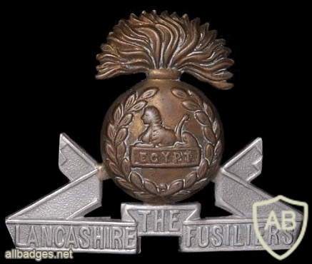 Lancashire Fusiliers cap badge, bimetal img34864